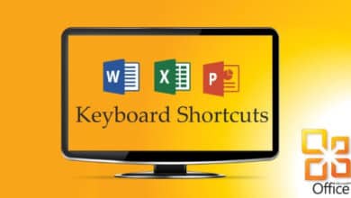 اختصارات برامج الأوفيس