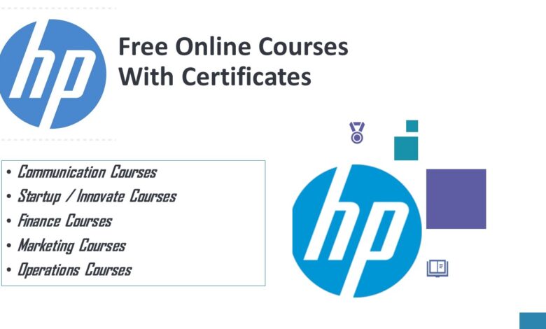 كورسات مجانيه من شركة HP